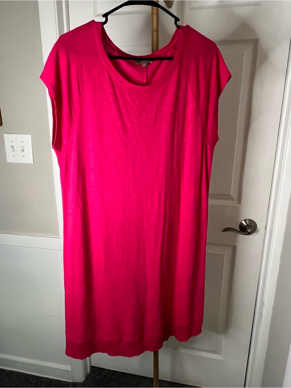 Lilla P Hot Pink Knit T shirt dress.